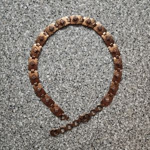 Copper Link Belt with Goldstone Cabochons